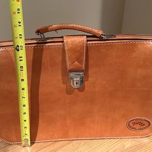 Classic Natural Leather Briefcase by Force Ten